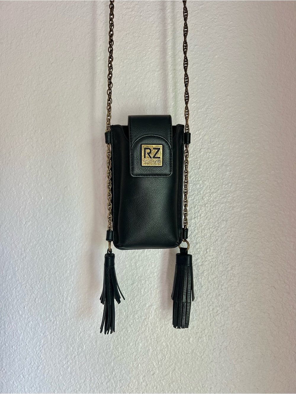 Rachel Zoe leather phone crossbody bag with tassels & mini wallet